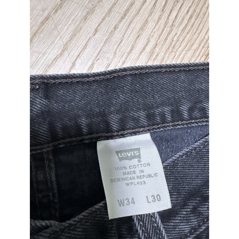 Vintage 90s Levi's 501 Jeans Faded Black 32x28 Button Fly - Picture 2 of 4